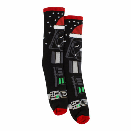 Star Wars Darth Vader Santa Hat Athletic Crew Socks